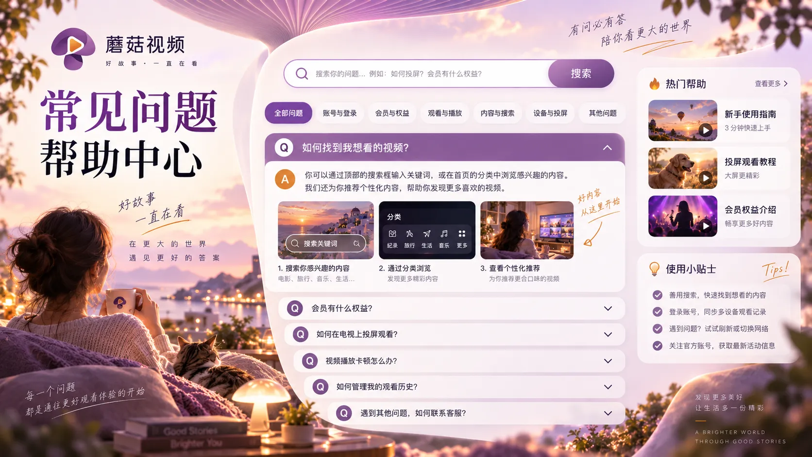 蘑菇视频常见问题与使用说明
